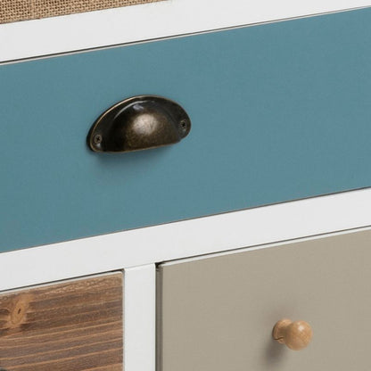 Thais White Shabby Chic Multi Coloured Chest