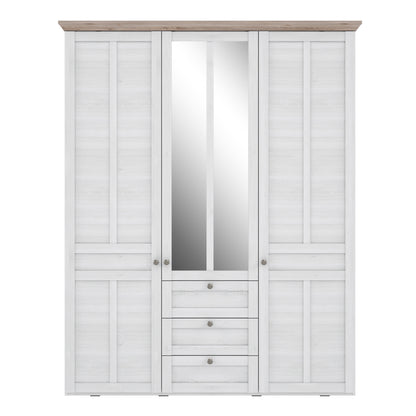 Illoppa Wardrobe in Snowy Oak/Oak Nelson