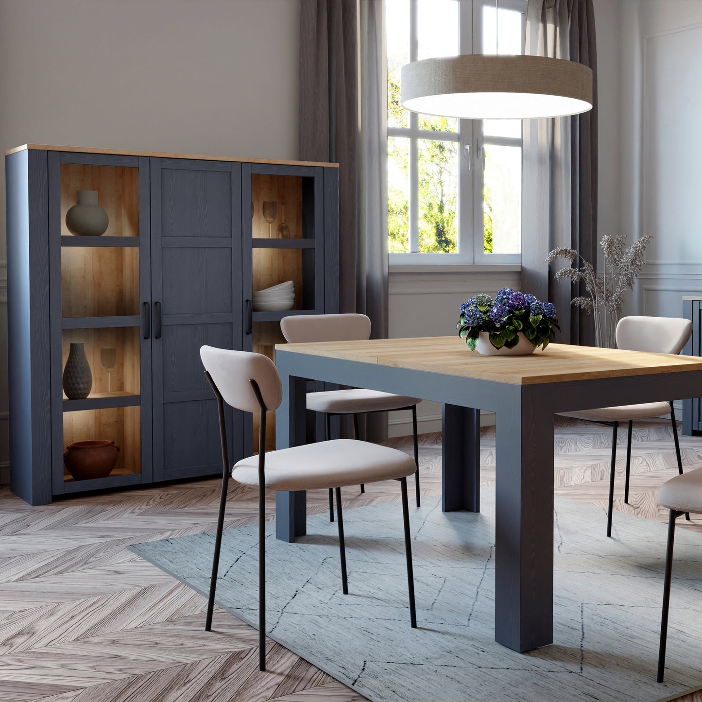 Bohol Large Display Cabinet inc. 4x LED Lights