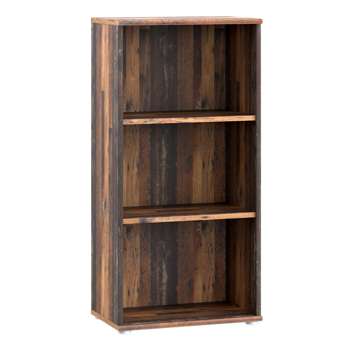 Essential Tall Wide 2 Shelf Bookcase in Vintage Oak