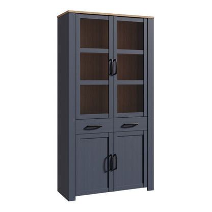 Bohol Display Cabinet 4 Door 1 Drawer inc LED Lighting