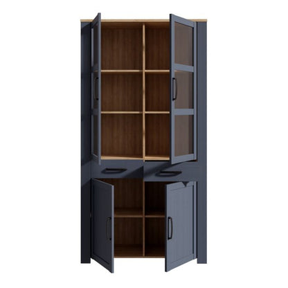 Bohol Display Cabinet 4 Door 1 Drawer inc LED Lighting