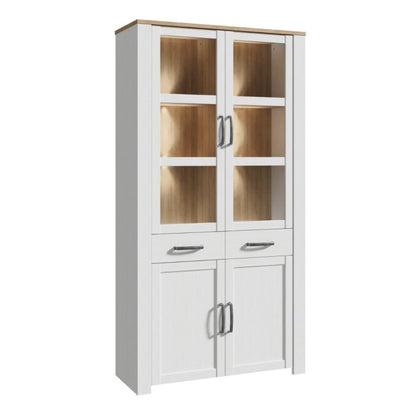 Bohol Display Cabinet 4 Door 1 Drawer inc LED Lighting