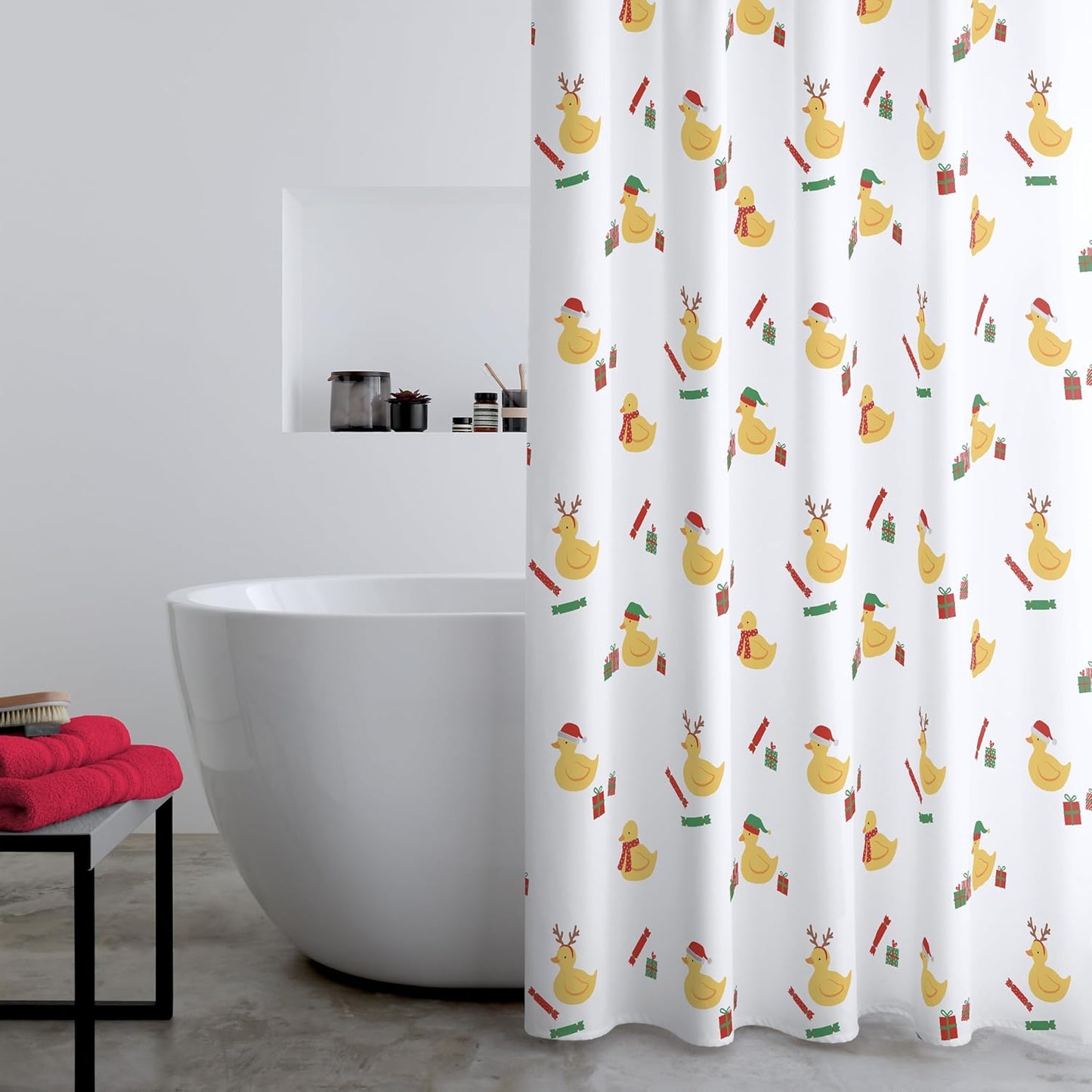 Catherine Lansfield Christmas Quacker Shower Curtain