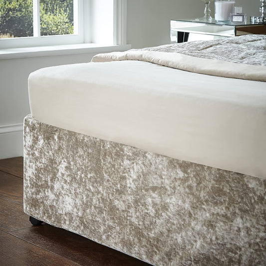 Catherine Lansfield Crushed Velvet  Elasticated Divan Base Wrap