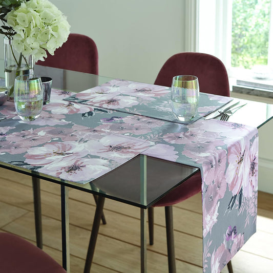 Catherine Lansfield Dramatic Floral Cotton Dining Table Runner