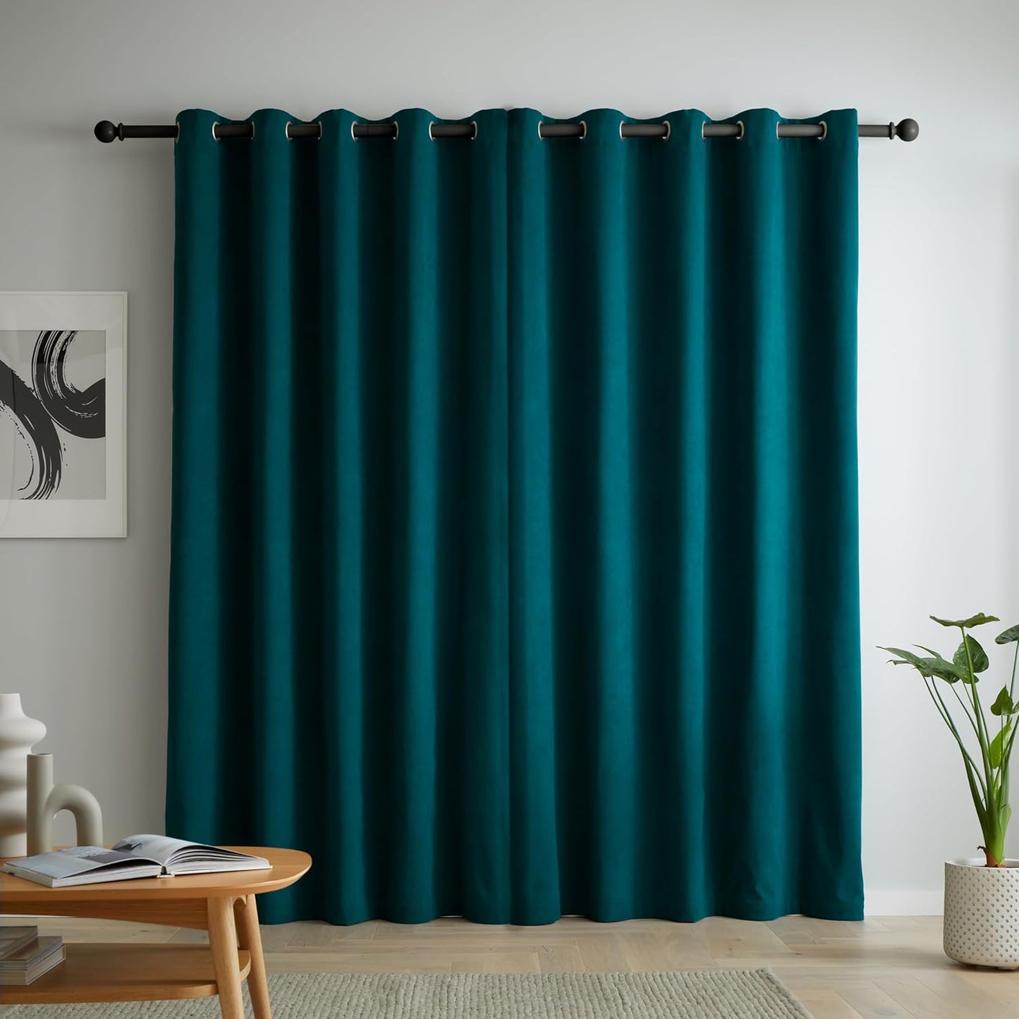 Catherine Lansfield Wilson Blackout Thermal Eyelet Curtains Two Panels