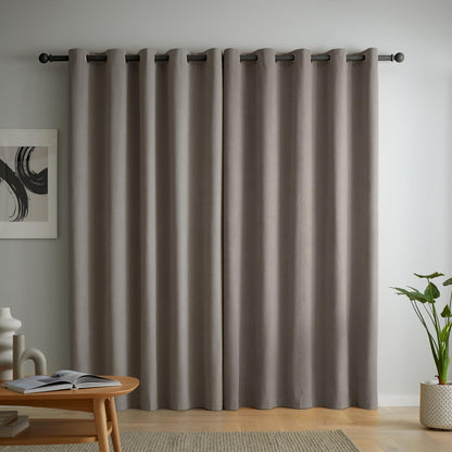 Catherine Lansfield Wilson Blackout Thermal Eyelet Curtains Two Panels