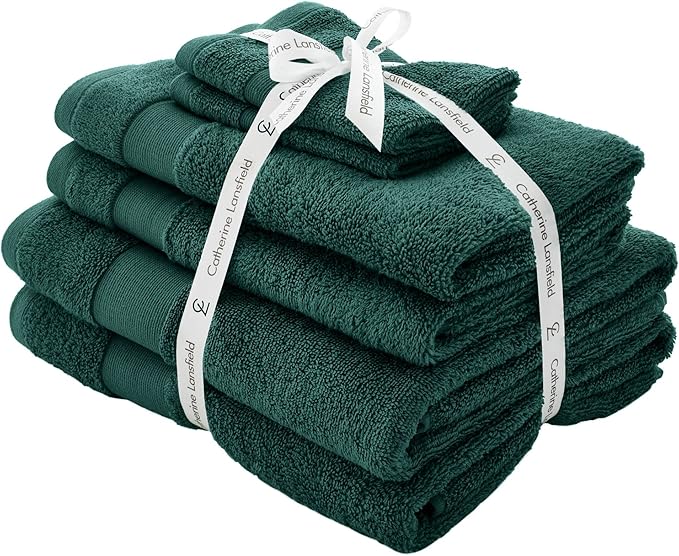 Catherine Lansfield Anti-Bacterial Cotton 6 Piece Towel Bale Set