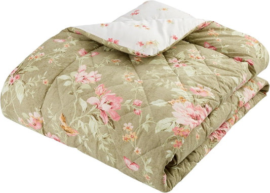 Bridgerton By Catherine Lansfield 3.5 Tog Penelope Floral Reversible Eiderdown Bedspread