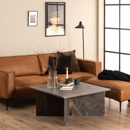 Vega Coffee Table with Marron Marble Top