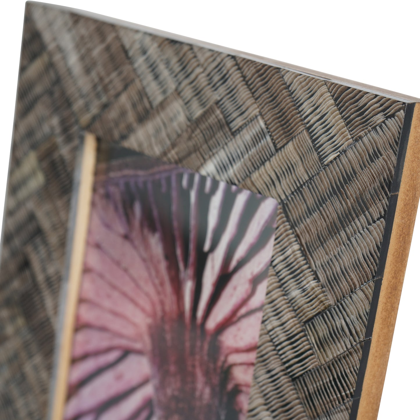 Herringbone Brown Horn Photo Frame