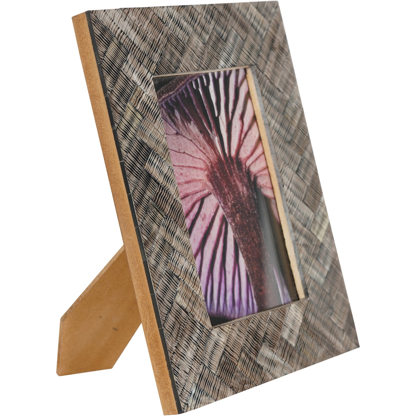 Herringbone Brown Horn Photo Frame