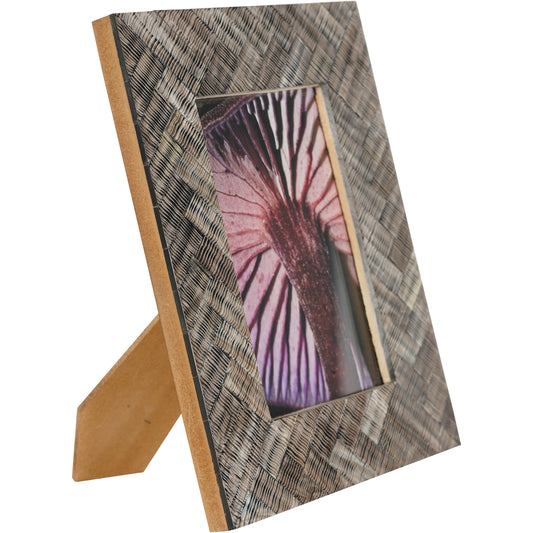 Herringbone Brown Horn Photo Frame