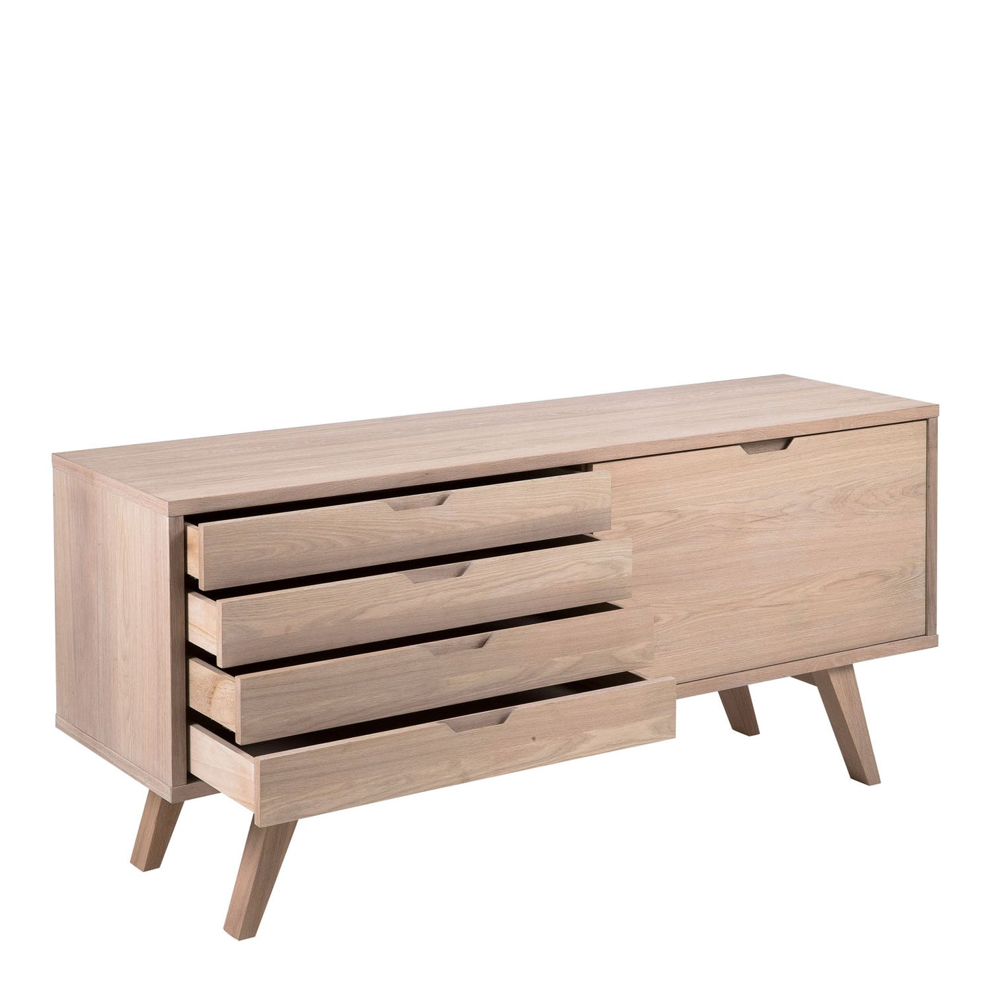 A-Line Sideboard with 4 Drawers and Sliding Door