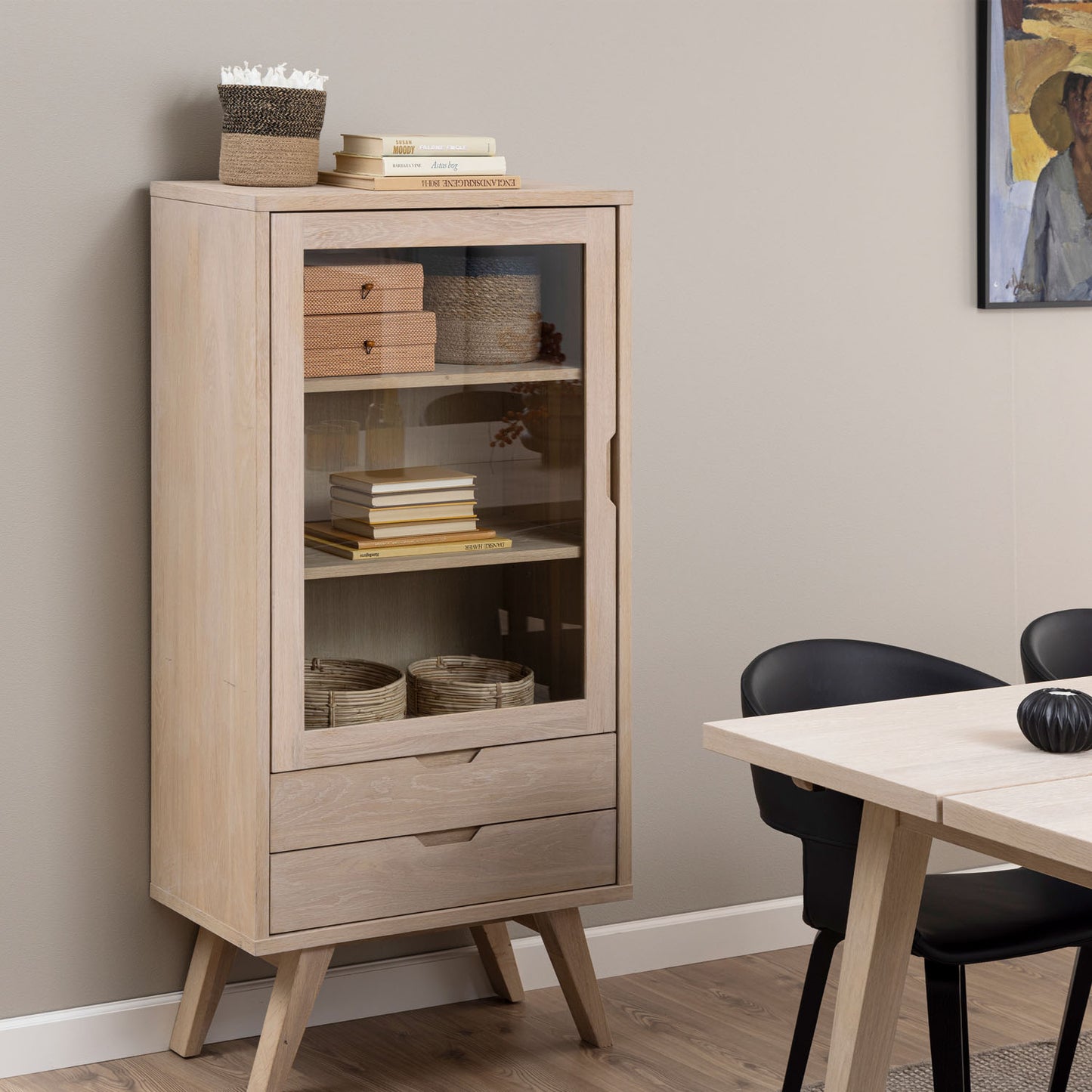 A-Line Display Cabinet with 2 Drawers and 2 Shelves