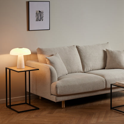 Seaford Black Metal Side Table with Top