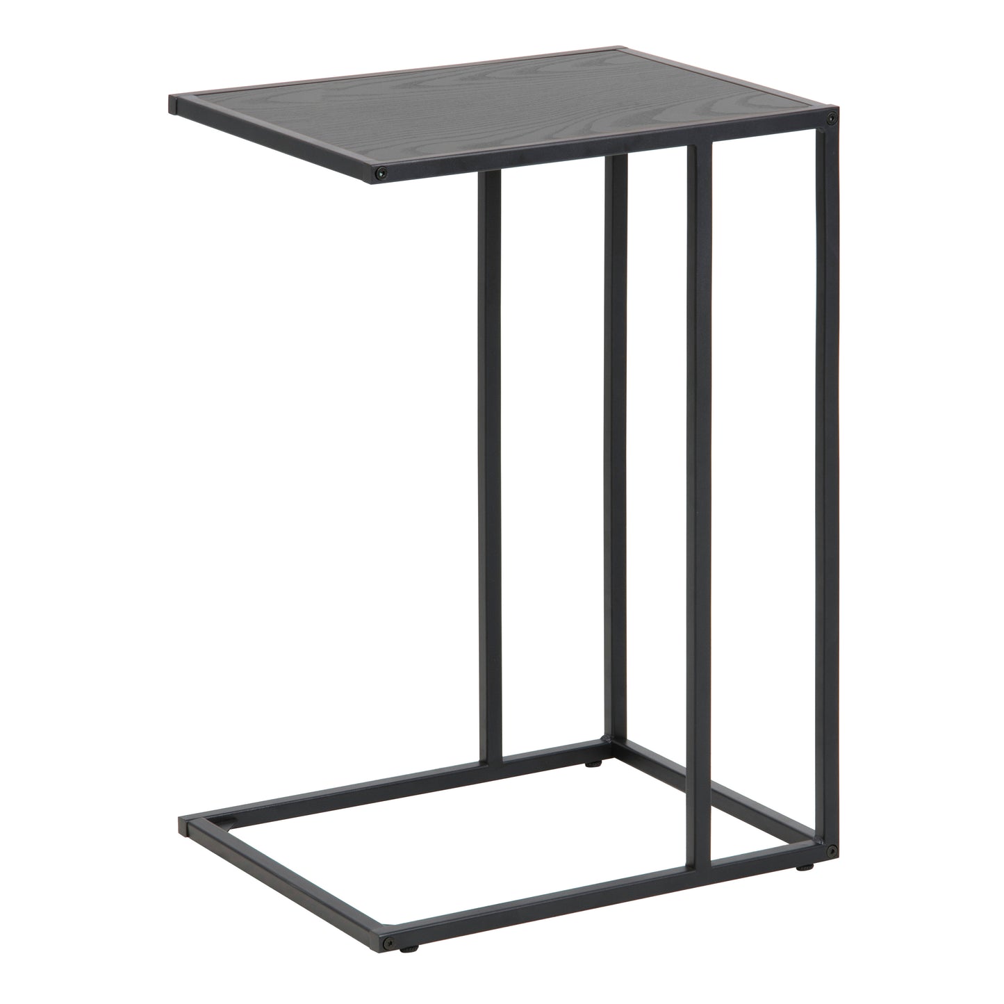 Seaford Black Metal Side Table with Top