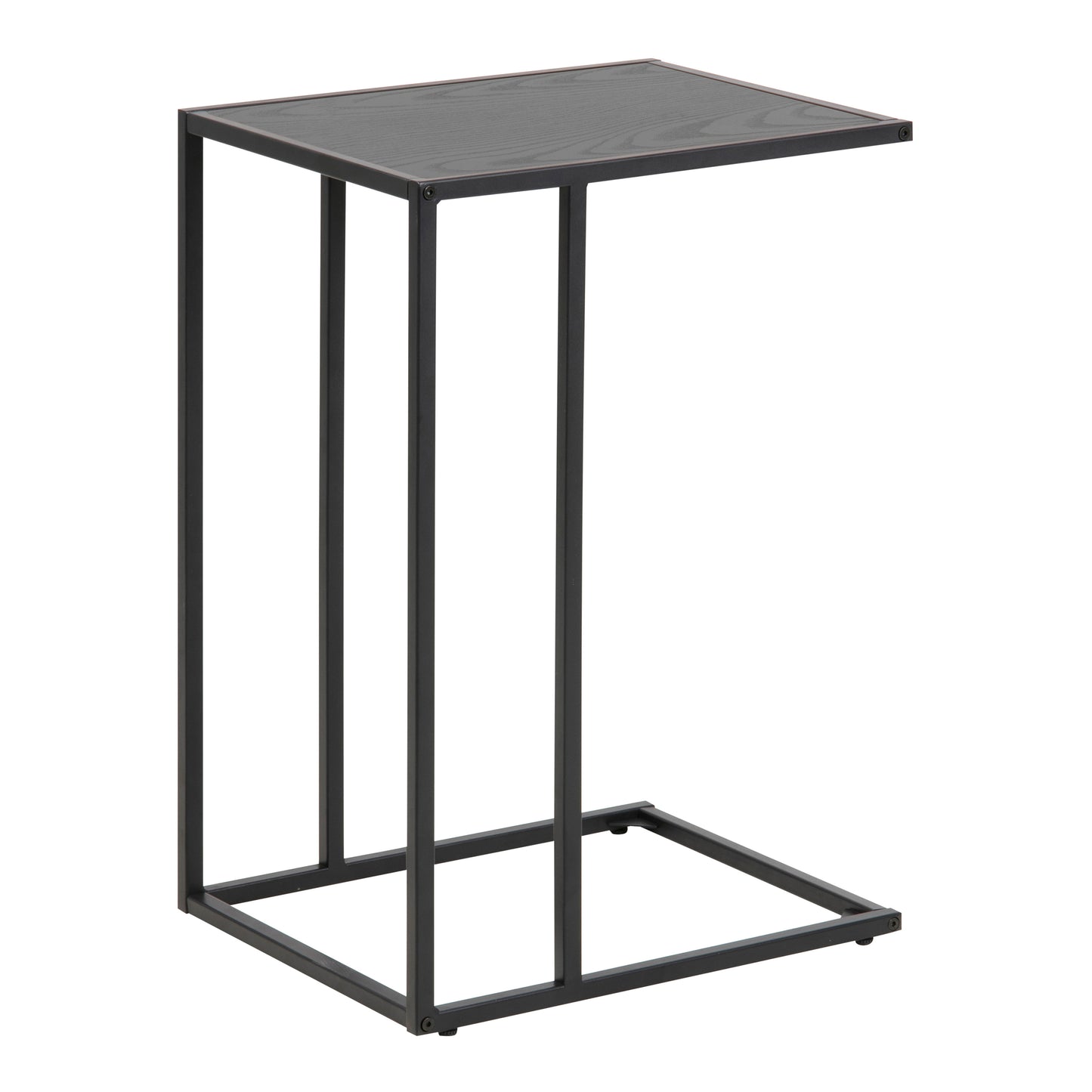 Seaford Black Metal Side Table with Top