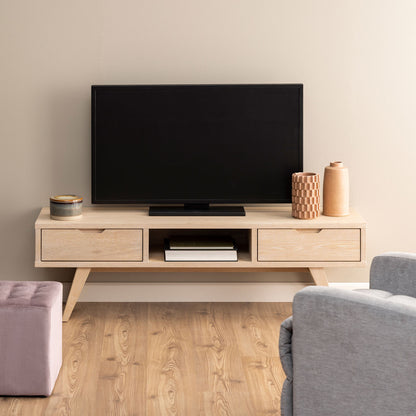 A-Line TV Unit with 2 Drawers