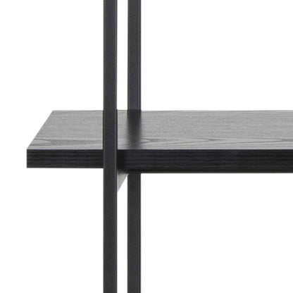 Angus Bookcase with 5 Shelves in Black