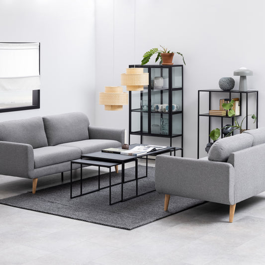 Infinity Square/Coffee Table Setin Matt Black Set of 4