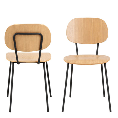 Amira Dining Chair in Oak Set of 2