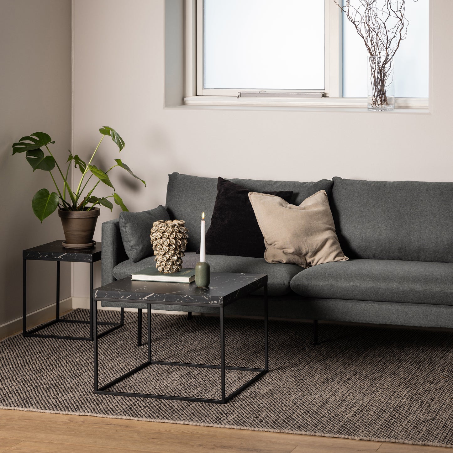 Barossa Coffee Table with  Marble Marquina Top