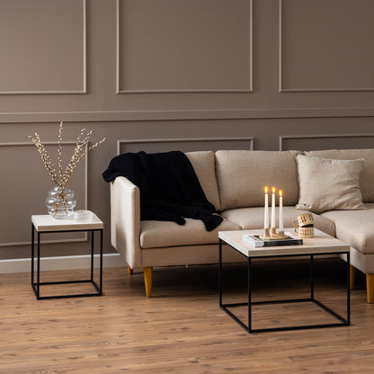 Barossa Coffee Table with Travertine Rough Paper Top