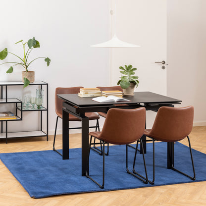 I_Oregon Dining Chair with Cream Stitching, Set of 2.