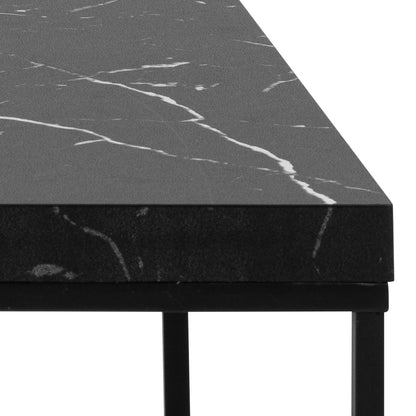 Barossa Coffee Table with Black Marble Marquina Top & Black Steel Base