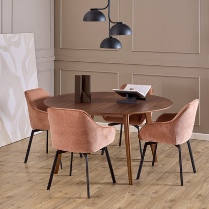 Roxby Round Dining Table in Walnut