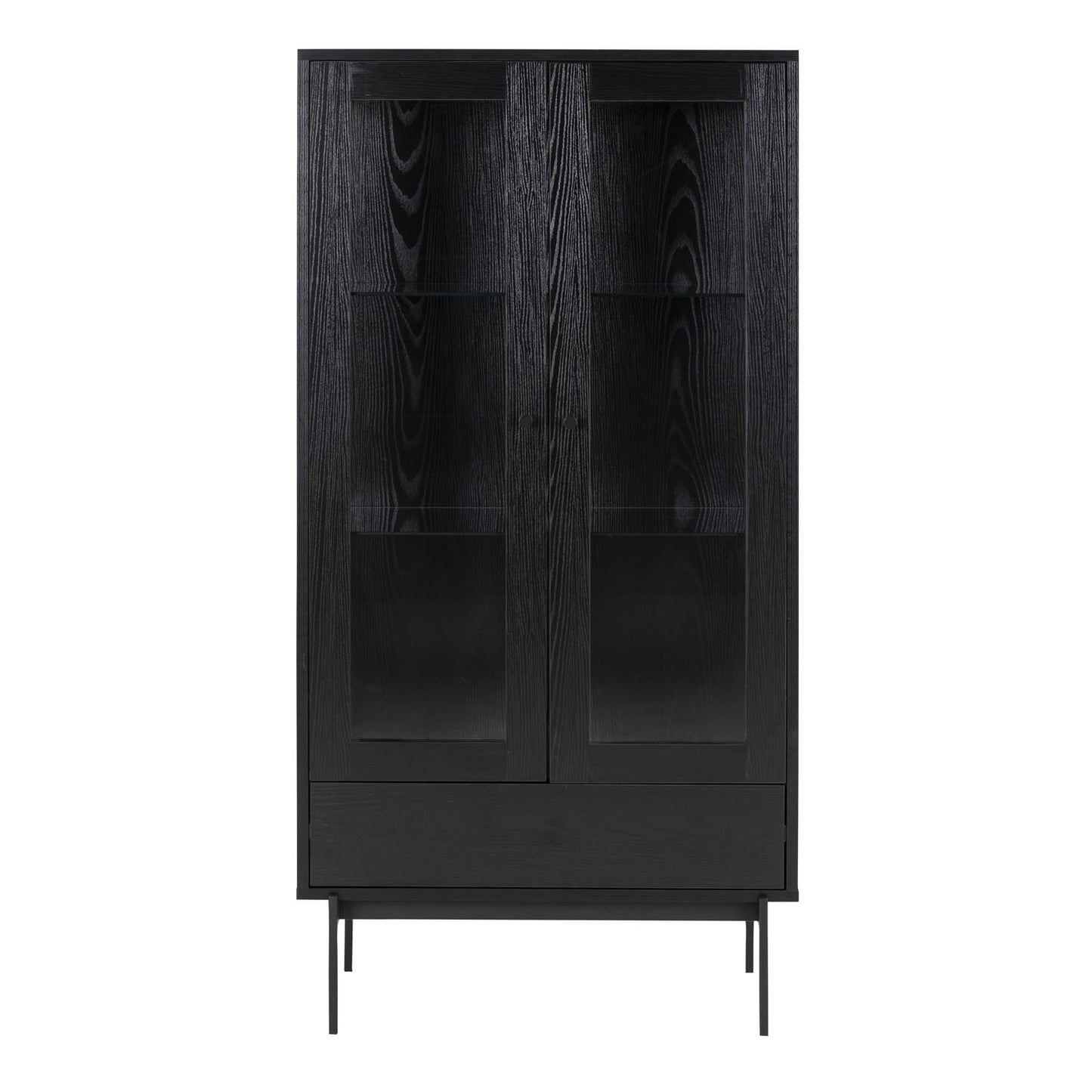 Angus 2 Door Display Cabinet in Black