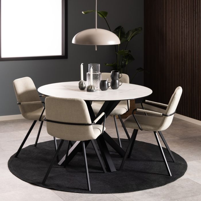 Heaven Round Dining Table with Ceramic Top