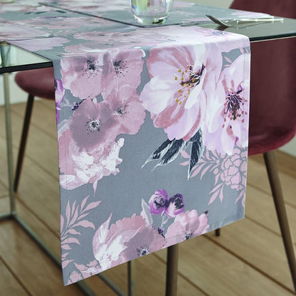 Catherine Lansfield Dramatic Floral Cotton Dining Table Runner