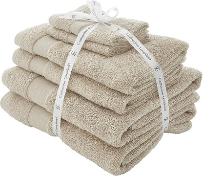 Catherine Lansfield Anti-Bacterial Cotton 6 Piece Towel Bale Set