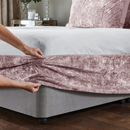 Catherine Lansfield Crushed Velvet  Elasticated Divan Base Wrap