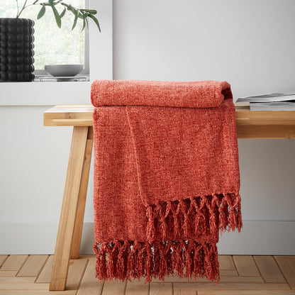 Catherine Lansfield Wilson Plain Chenille Blanket Throw