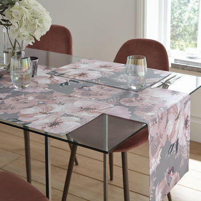 Catherine Lansfield Dramatic Floral Cotton Dining Table Runner