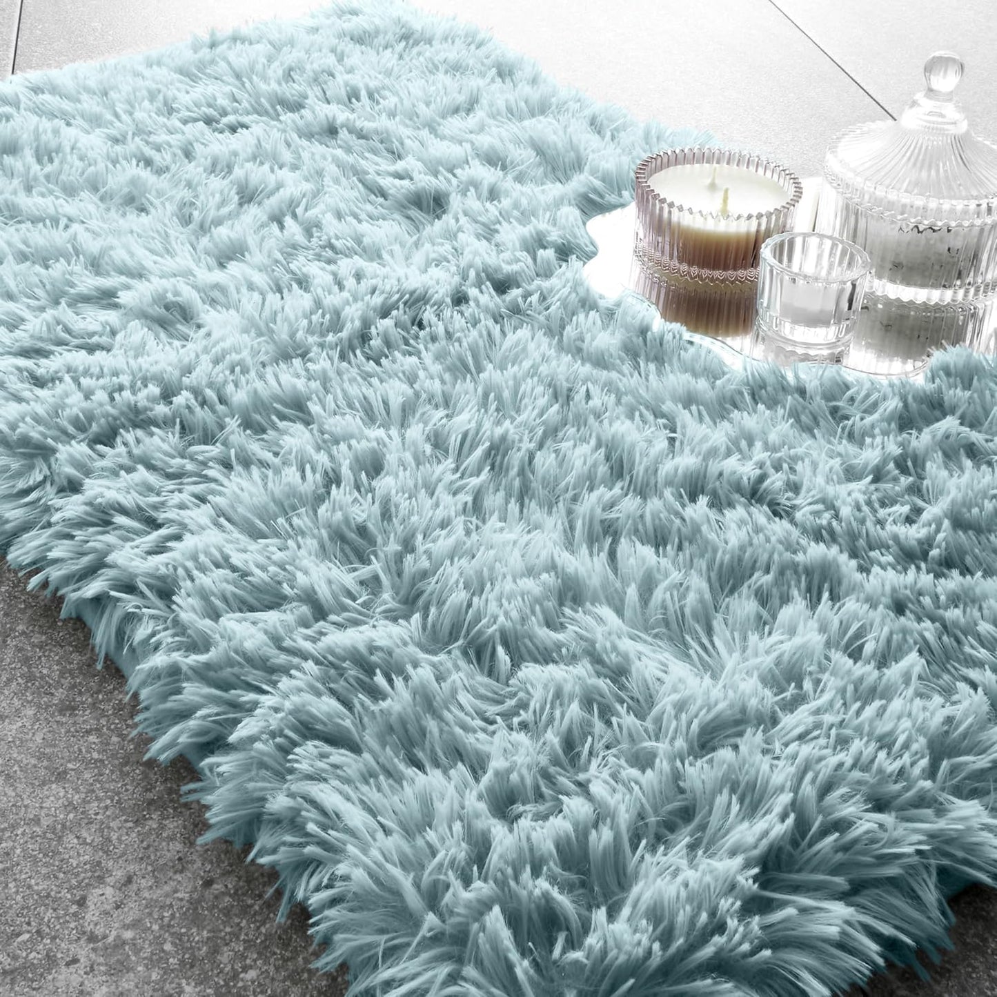 Catherine Lansfield Cuddly Deep Pile Faux Fur  Bath Mat