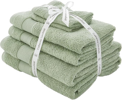 Catherine Lansfield Anti-Bacterial Cotton 6 Piece Towel Bale Set