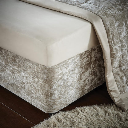 Catherine Lansfield Crushed Velvet  Elasticated Divan Base Wrap