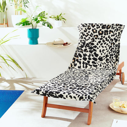 Catherine Lansfield Leopard Cotton Beach Sun Lounger Towel