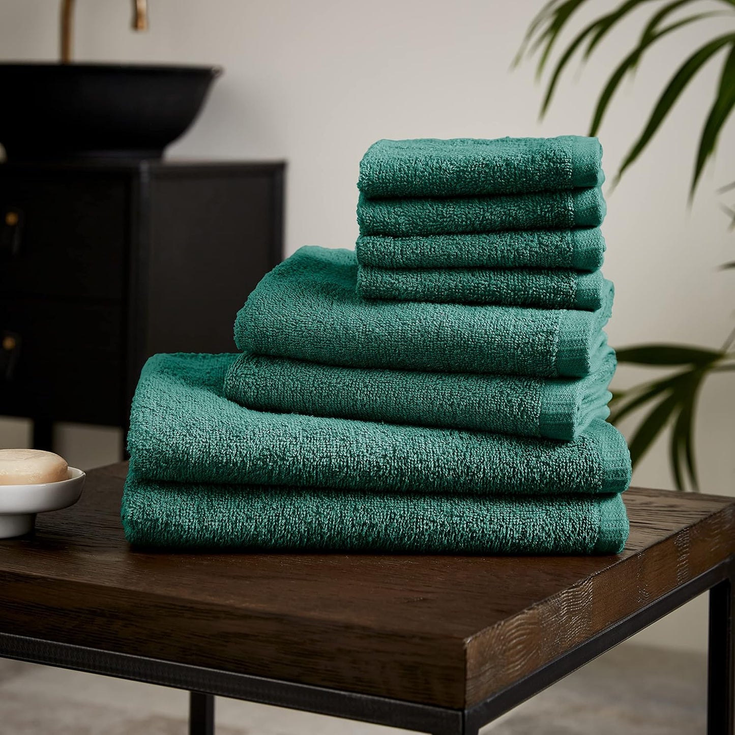 Catherine Lansfield Quick Dry Cotton 8 Piece Towel Set