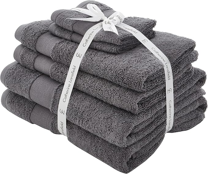 Catherine Lansfield Anti-Bacterial Cotton 6 Piece Towel Bale Set