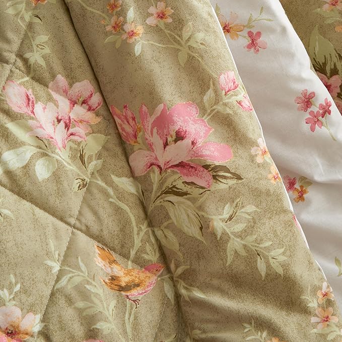 Bridgerton By Catherine Lansfield 3.5 Tog Penelope Floral Reversible Eiderdown Bedspread