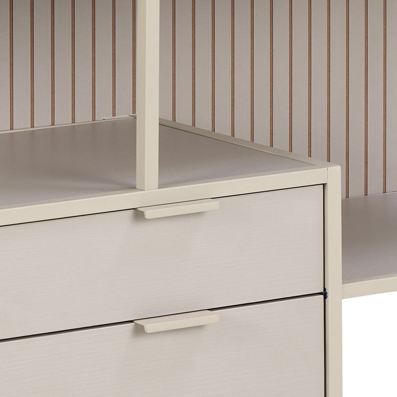 Seaford Grey Storage Unit with 2 Drawers and 3 Shelves