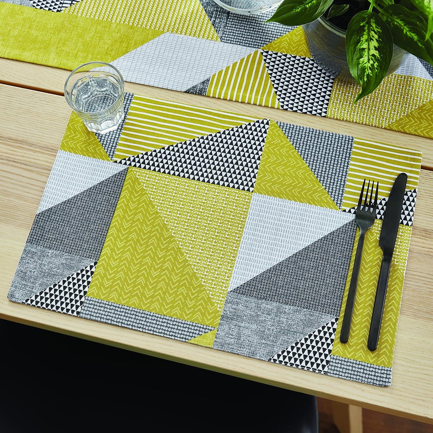 Catherine Lansfield Larsson Geo Cotton Dining Placemat Pair