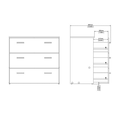 Space Chest of 3 Drawers