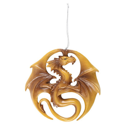 Dragon Medal Hanging Ornament by Anne Stokes